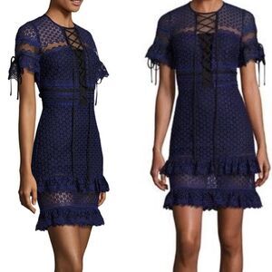 NWT Parker Ultraviolet Ruffle Lace Dress Size XS